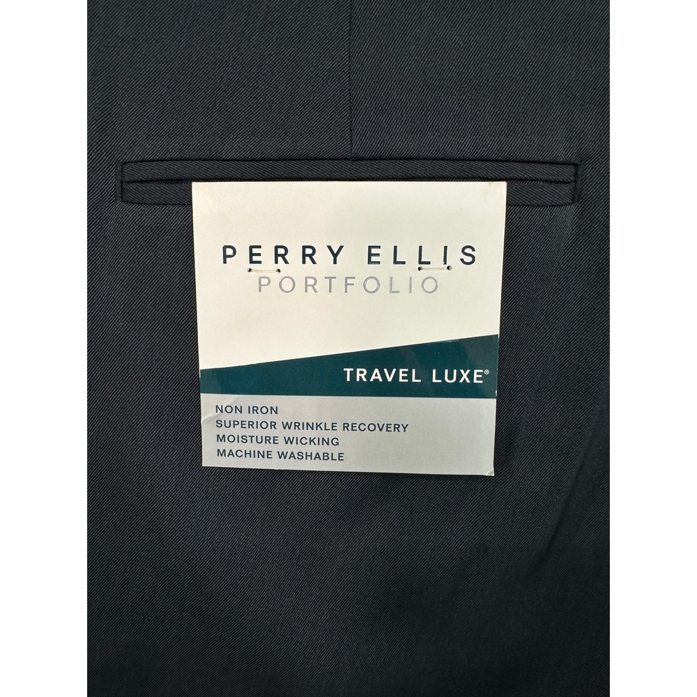 Perry Ellis Dress Pants Mens 36x32 Twilight New Pleated Travel Luxe Classic Fit - Picture 12 of 15